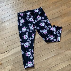 Donuts Barbell Fitness Capri Leggings LG Crossfit